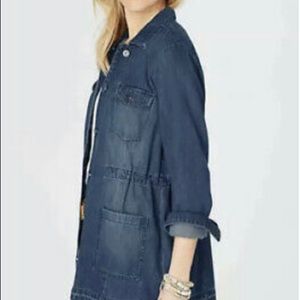 J. Jill X-Large Released-Hem Denim Anorak - Never Worn